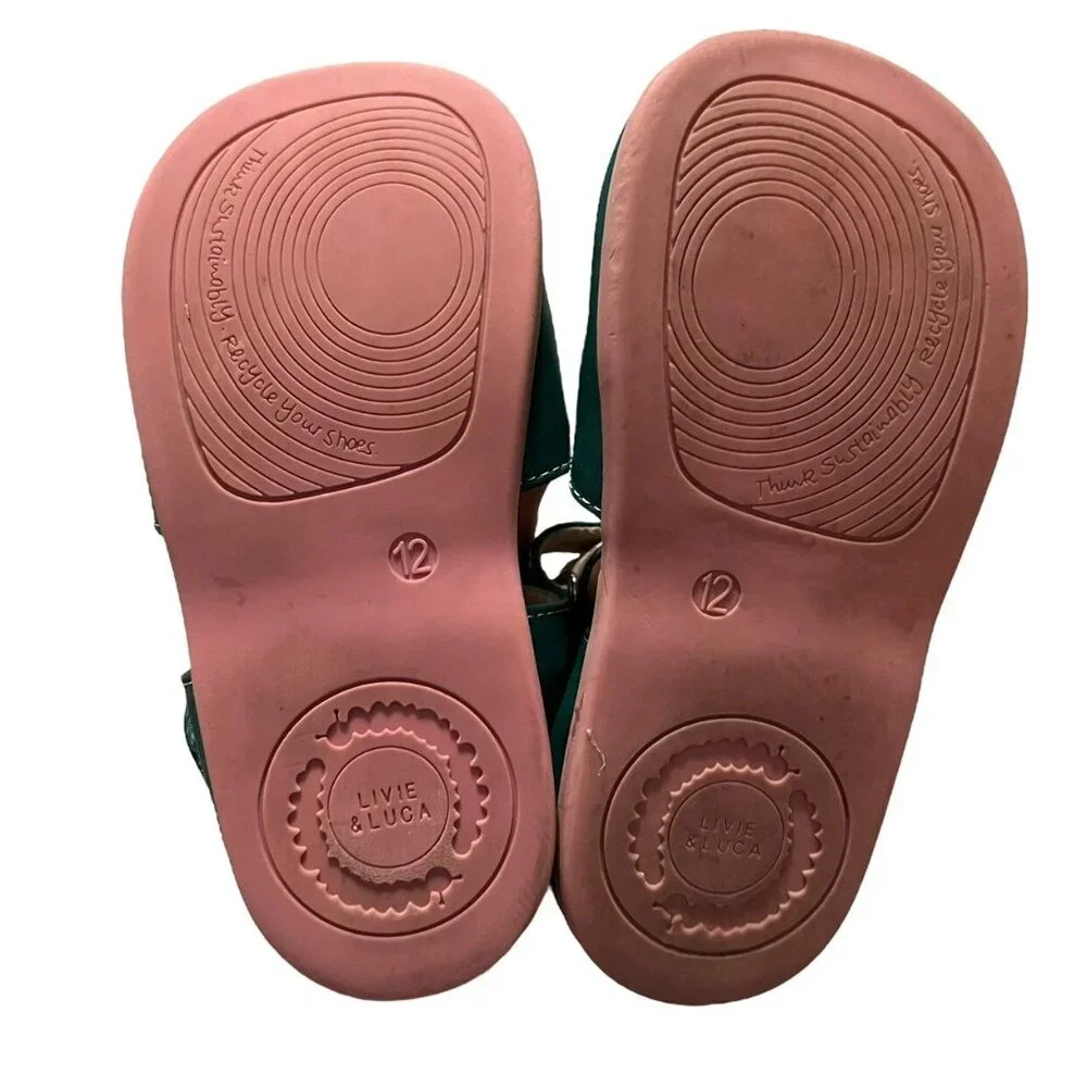 Livie & Luca + Matilda Jane Sz 12 Lucky Clover Green Petal Shoes